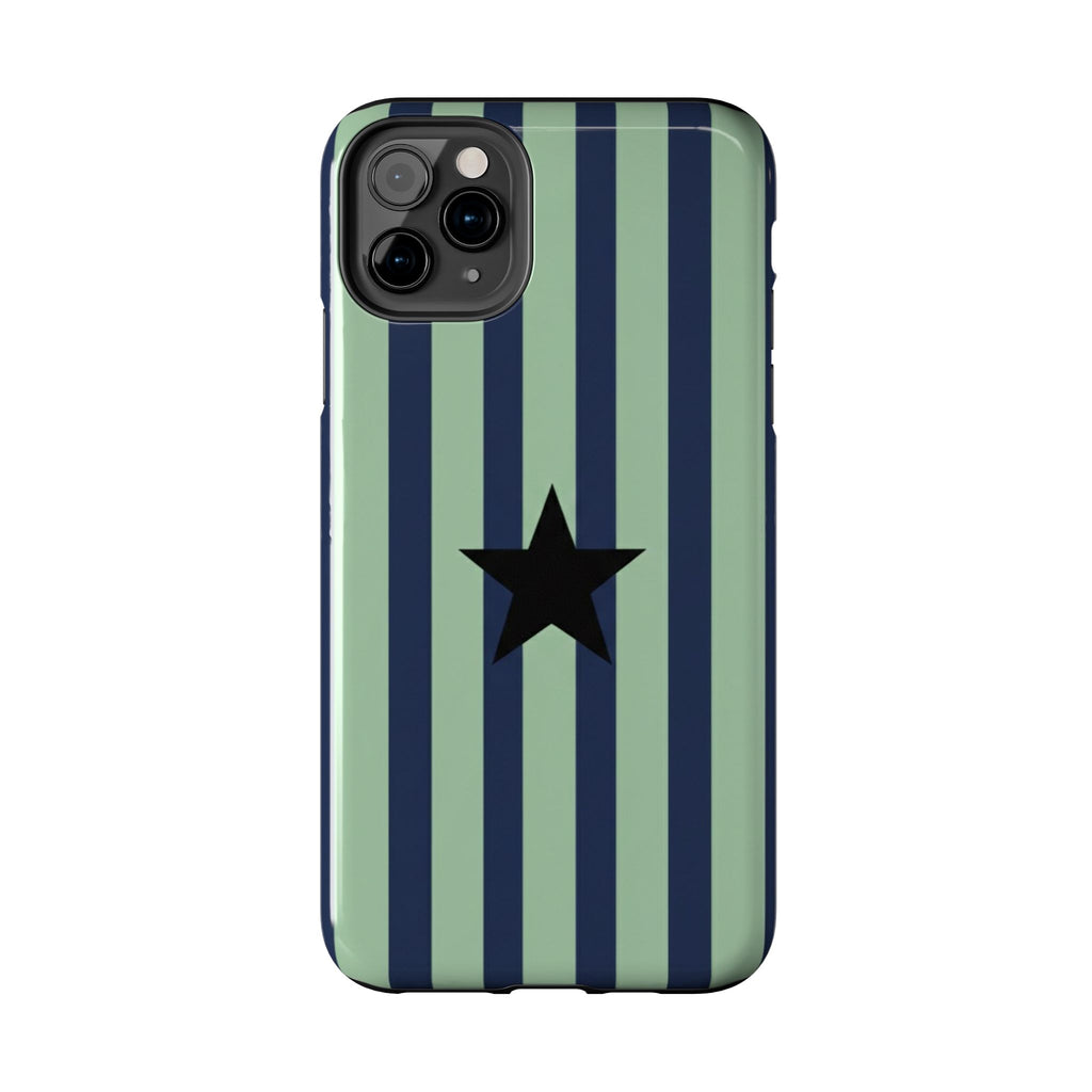 Stylish Tough Phone Cases, Durable Smartphone Covers, Trendy Tech Accessories, Unique Gifts for Teens, Striped Star Design