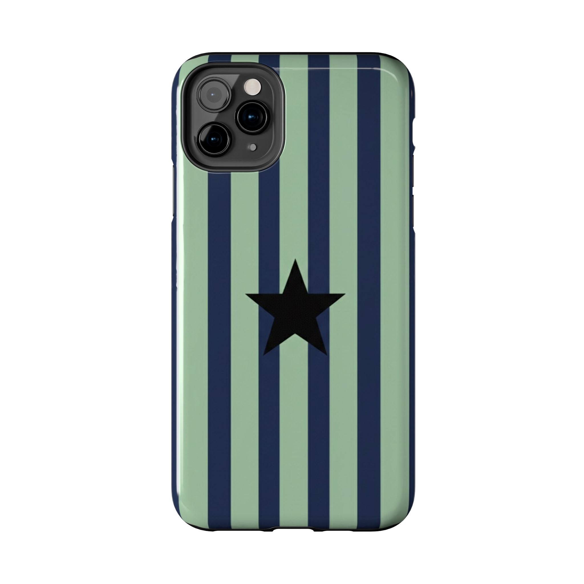 Stylish Tough Phone Cases, Durable Smartphone Covers, Trendy Tech Accessories, Unique Gifts for Teens, Striped Star Design