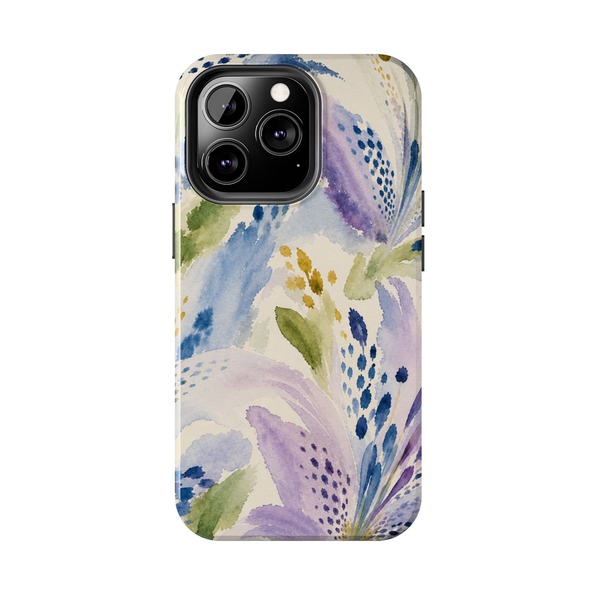 Watercolor Lavender Blue Botanical Tough Phone Case | Floral iPhone 17 Case