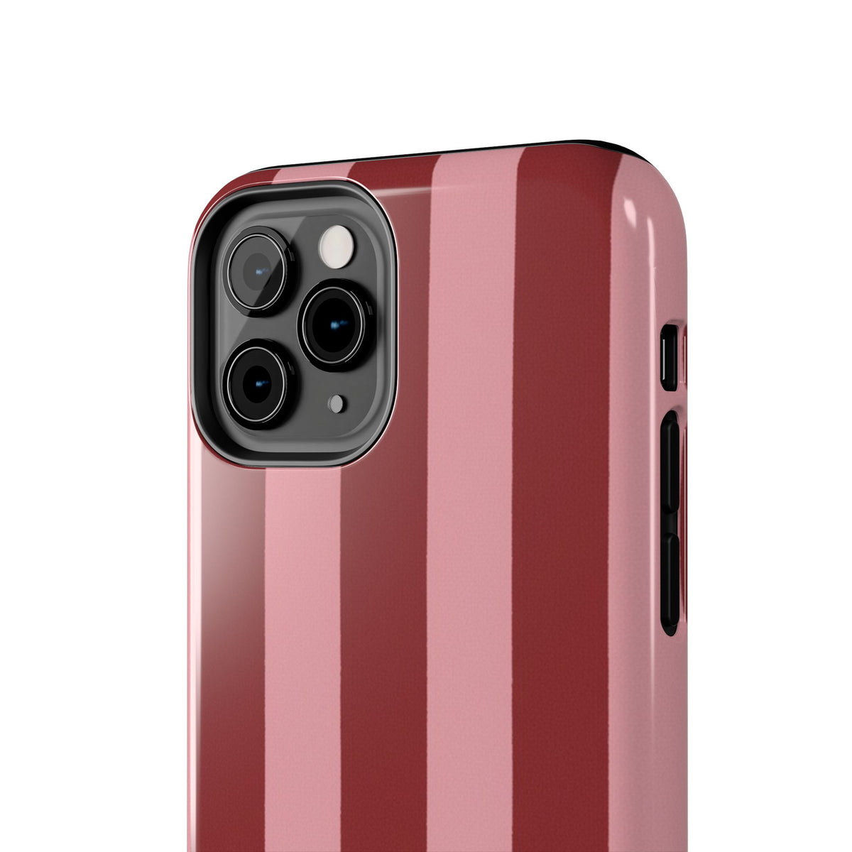 Striped Burgundy & Blush Phone Case