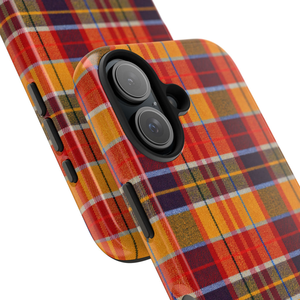 Autumn Plaid Tough Phone Case | Orange Red Yellow Plaid