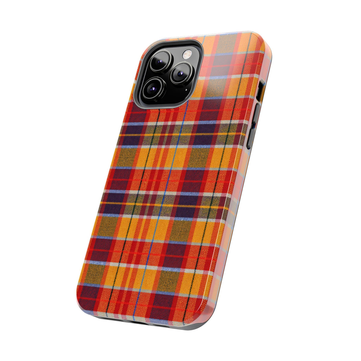 Autumn Plaid Tough Phone Case | Orange Red Yellow Plaid