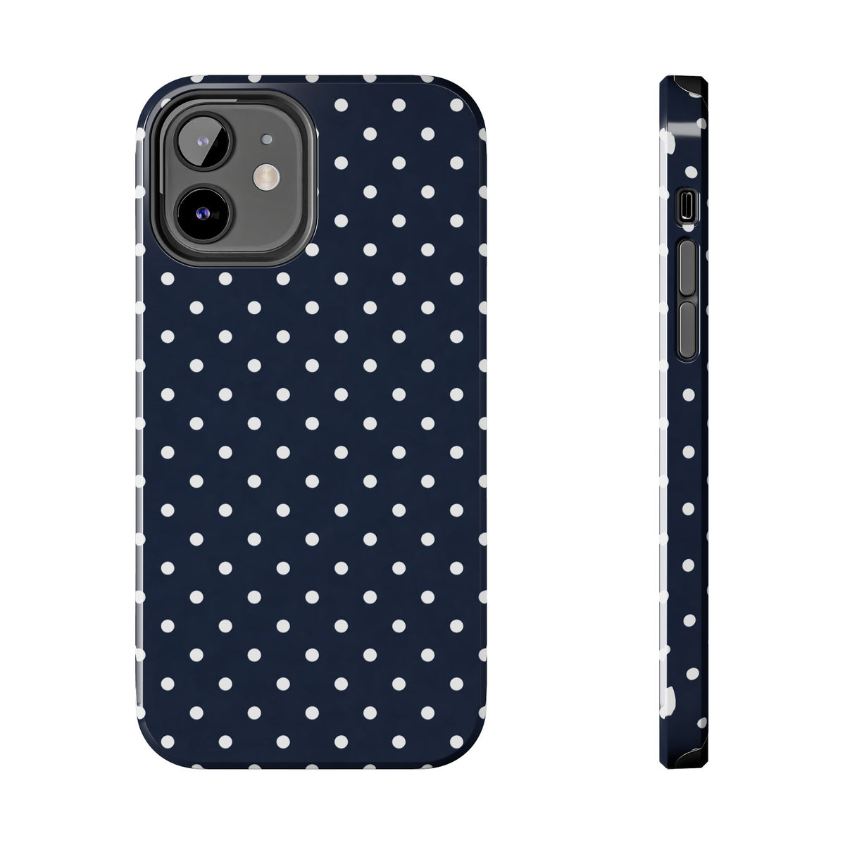 Navy Polka Dot Phone Case