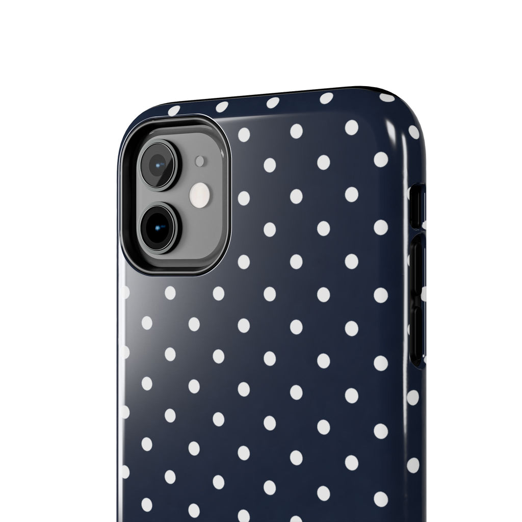 Navy Polka Dot Phone Case