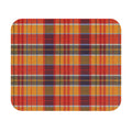 Autumn Plaid Mouse Pad | Orange Yellow Tartan Desk Mat