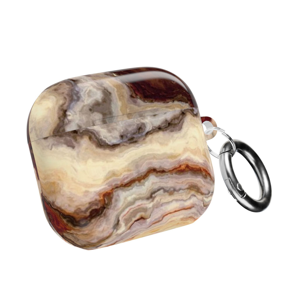 Brown Marble Pattern AirPod Case