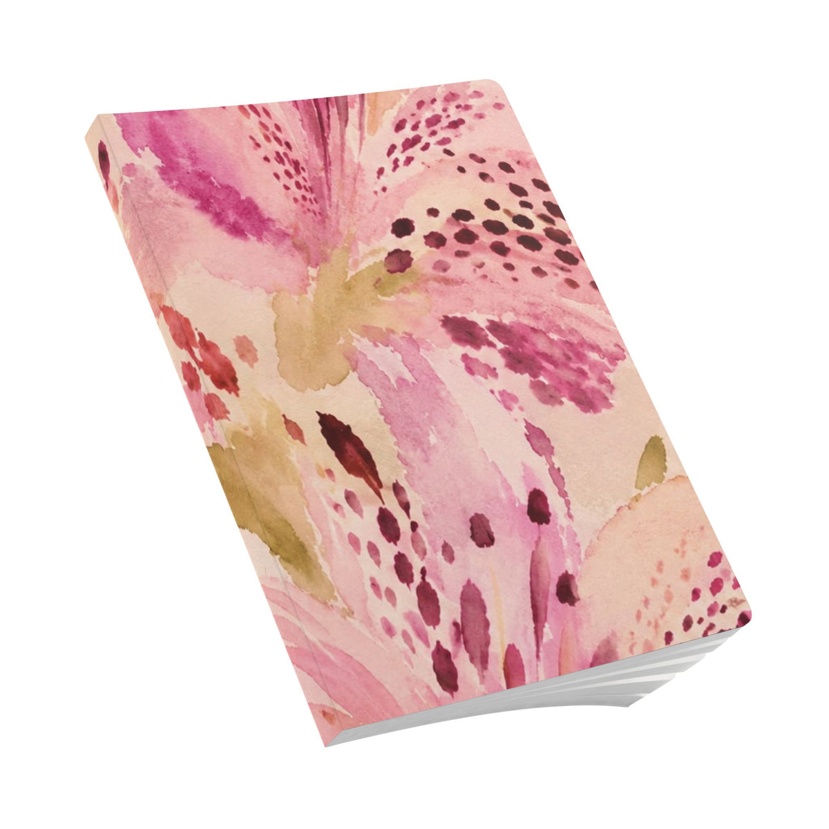 Pink Watercolor Floral Softcover Journal | Floral Notebook