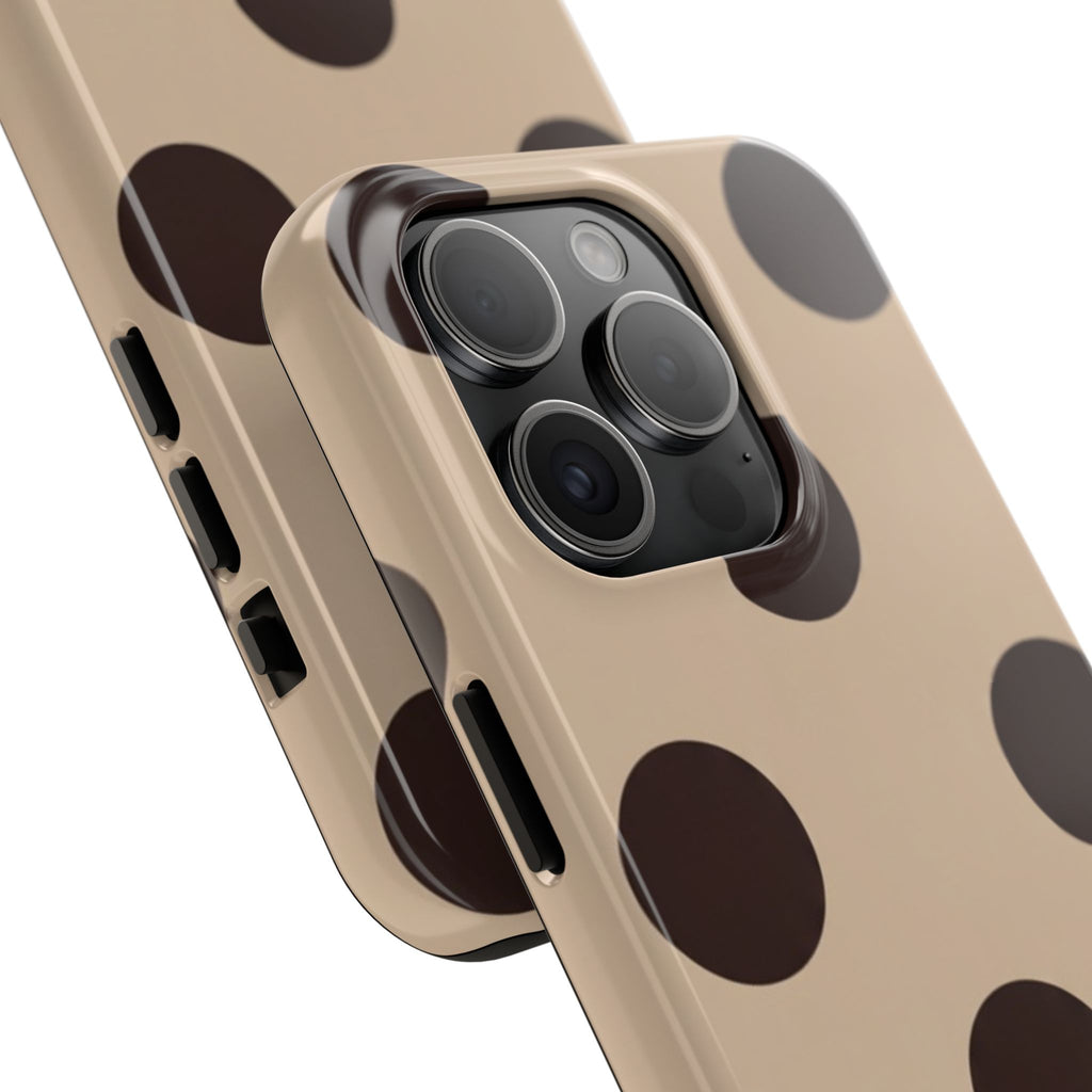 Stylish Polka Dot Phone Case for Trendy Protection, Cute Gift for Her, Phone Accessories, Everyday Fashion, Modern Design