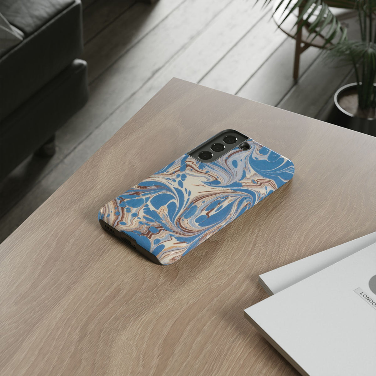 Blue Marble Swirl Phone Case
