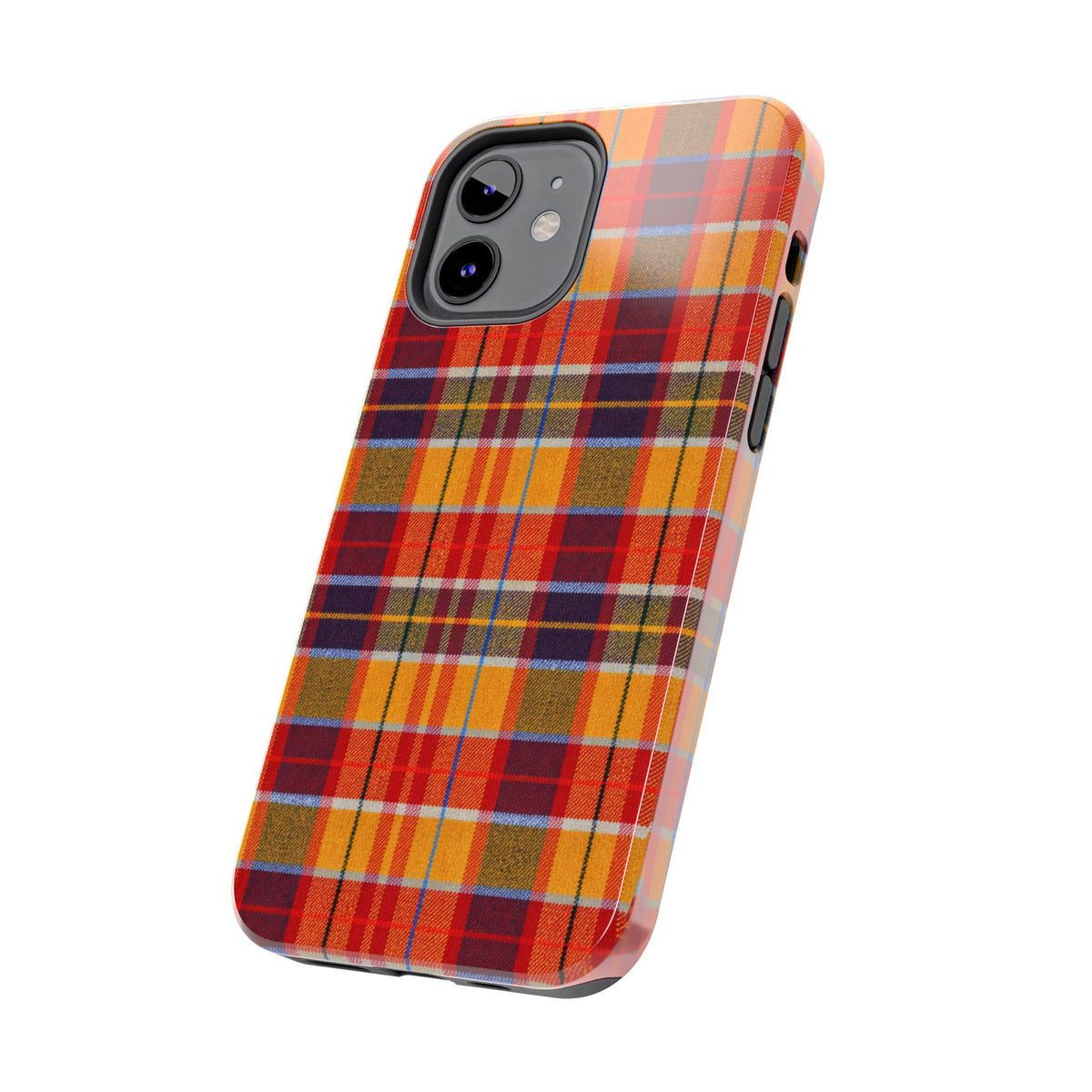 Autumn Plaid Tough Phone Case | Orange Red Yellow Plaid