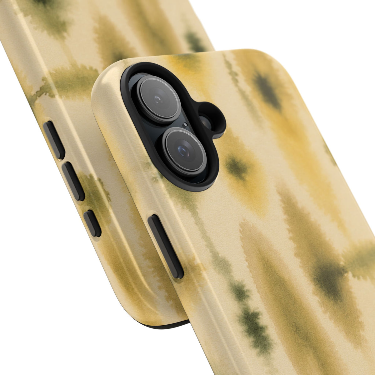 Watercolor Trees Phone Case | Abstract Forest Pattern, Olive & Mustard