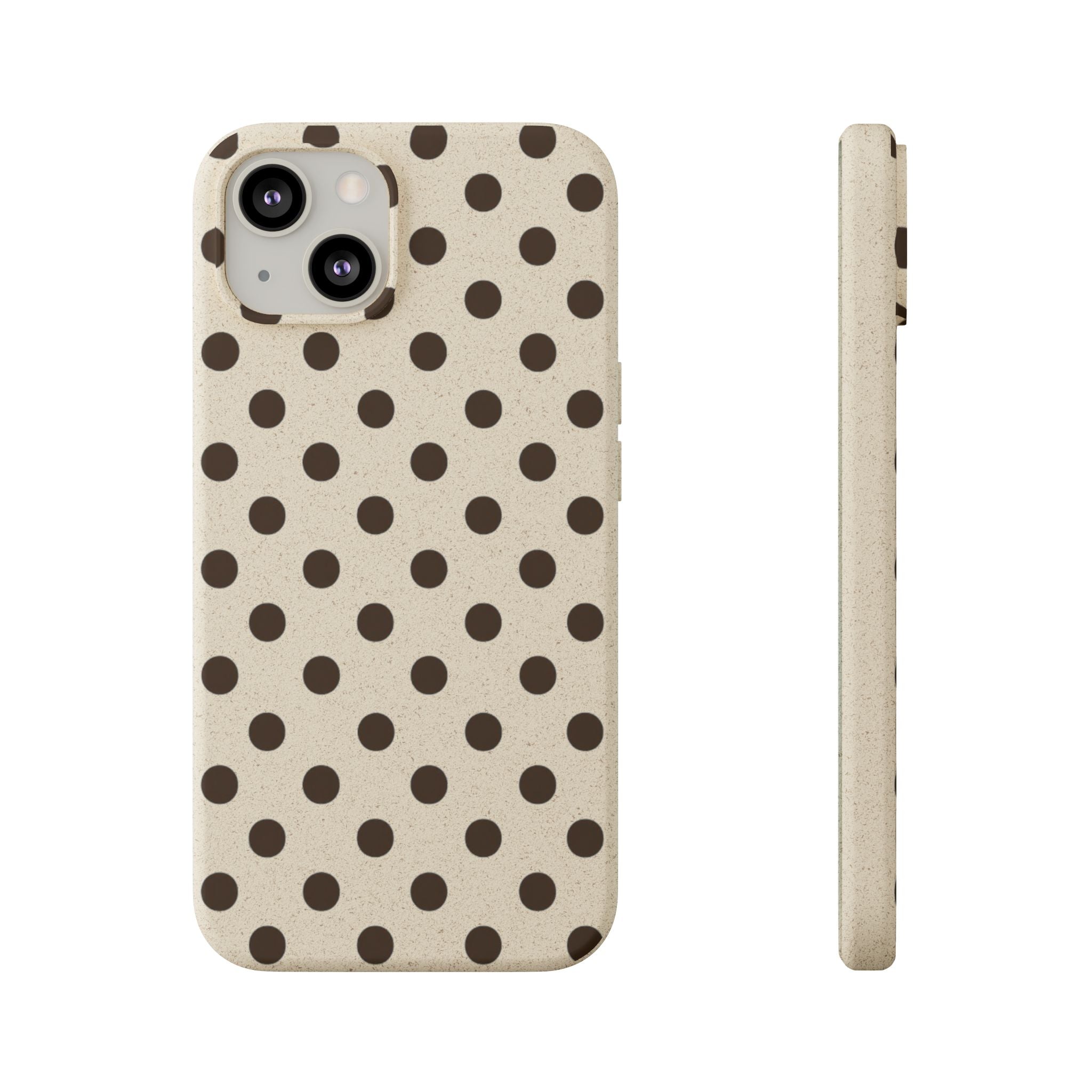 Eco-Friendly Polka Dot Phone Case — Biodegradable Protective Cover
