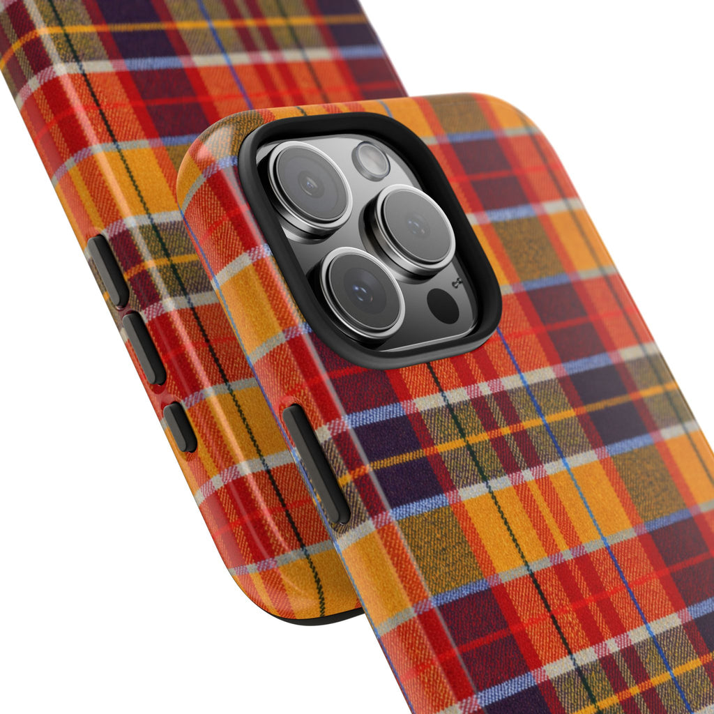 Autumn Plaid Tough Phone Case | Orange Red Yellow Plaid