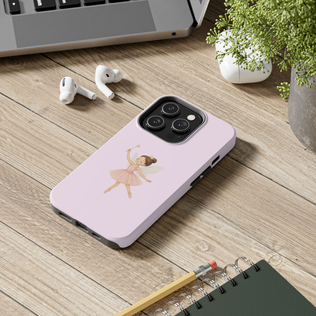 Pink Ballerina Tough Phone Case, Ballet Dancer Cute Phone Cover, Girly Protective Phone Case, Coquette Dancer Phone Accessories, Pretty Pink