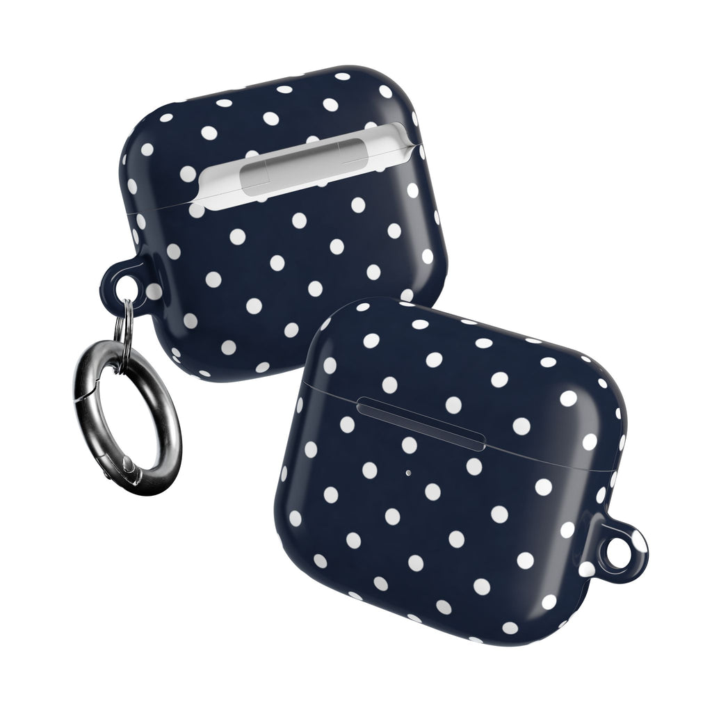 Navy Polka Dot AirPod Case