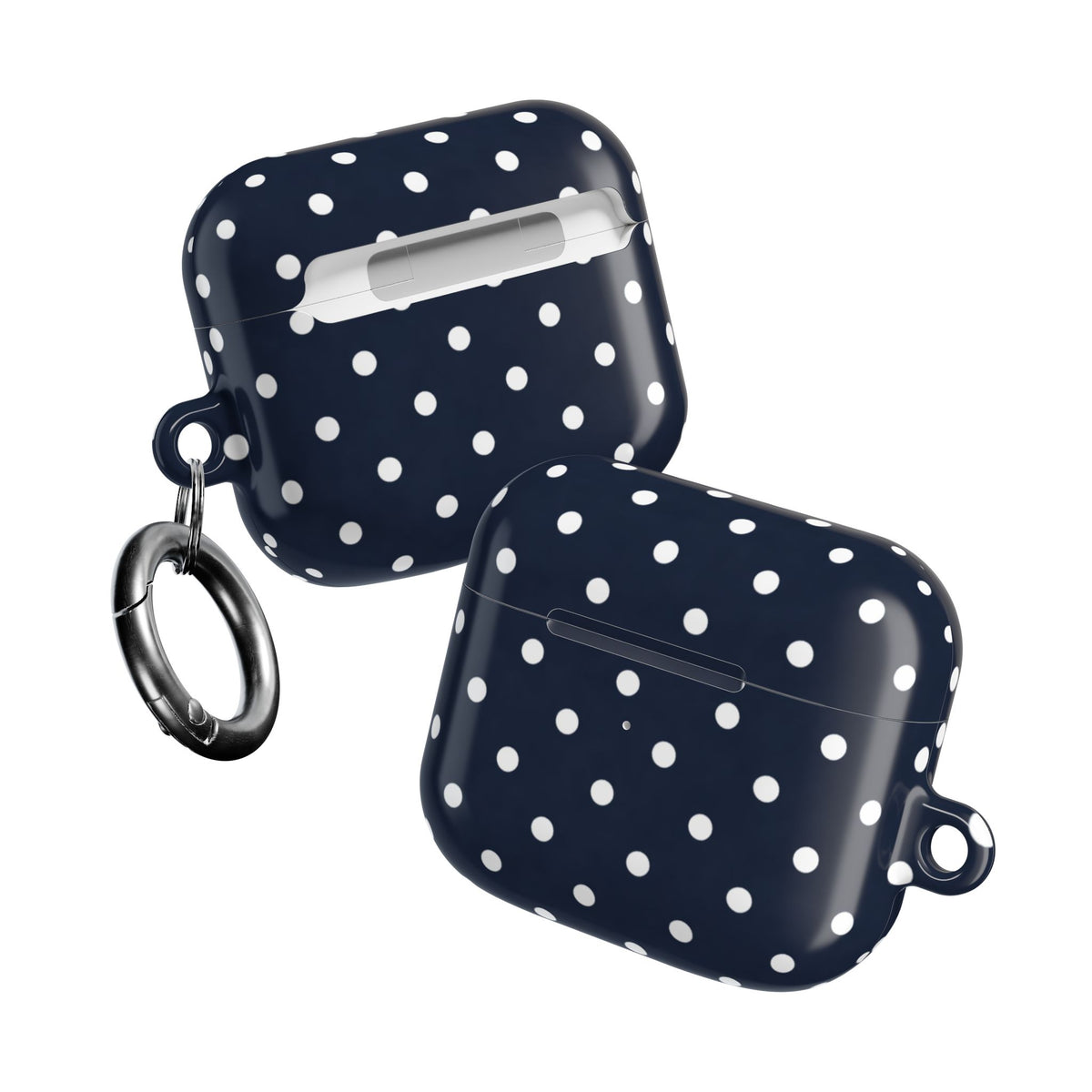 Navy Polka Dot AirPod Case