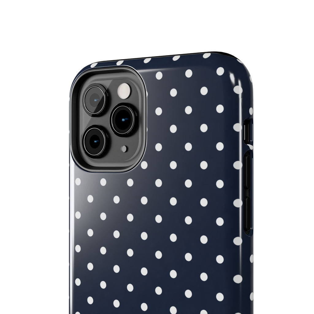 Navy Polka Dot Phone Case