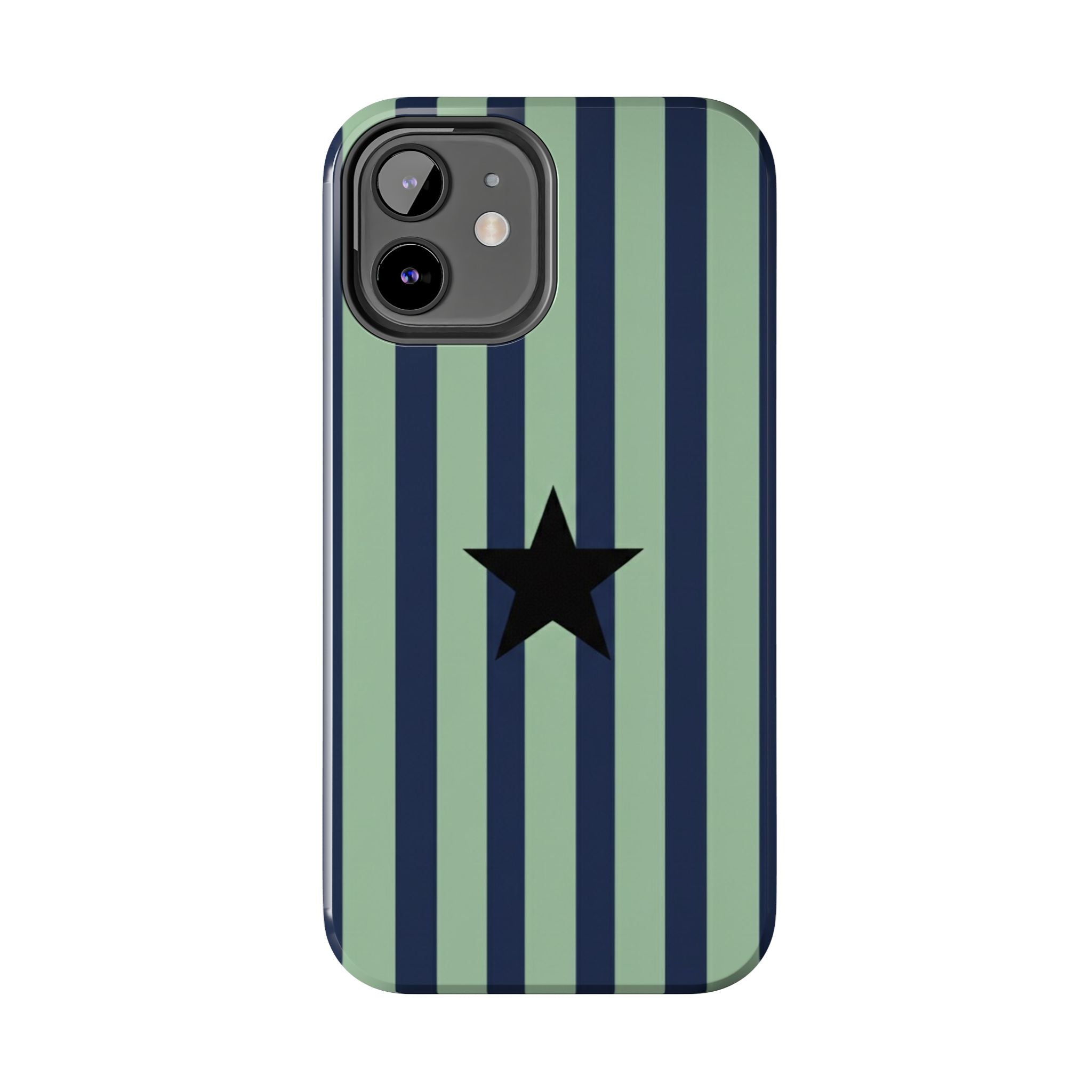Stylish Tough Phone Cases, Durable Smartphone Covers, Trendy Tech Accessories, Unique Gifts for Teens, Striped Star Design