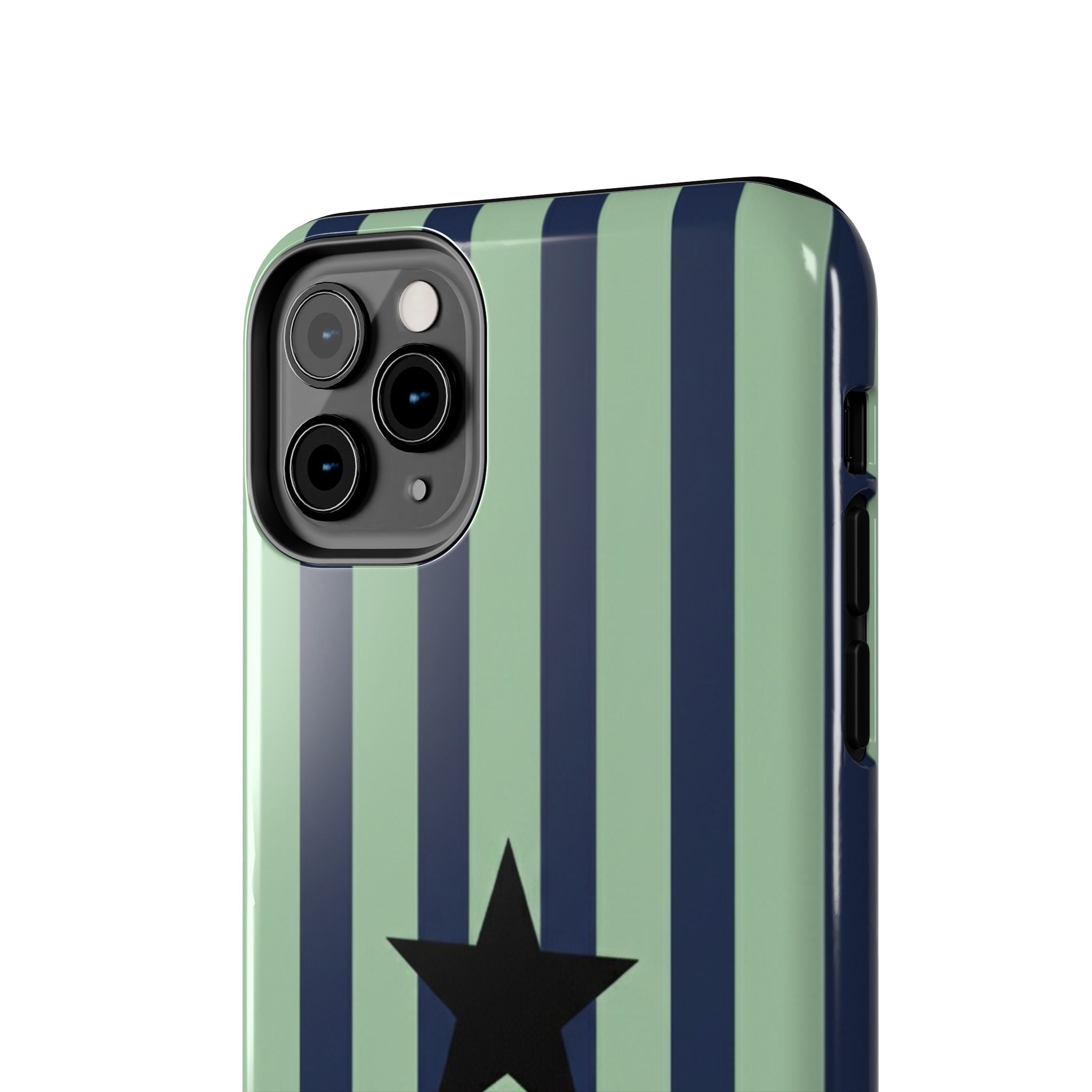 Stylish Tough Phone Cases, Durable Smartphone Covers, Trendy Tech Accessories, Unique Gifts for Teens, Striped Star Design
