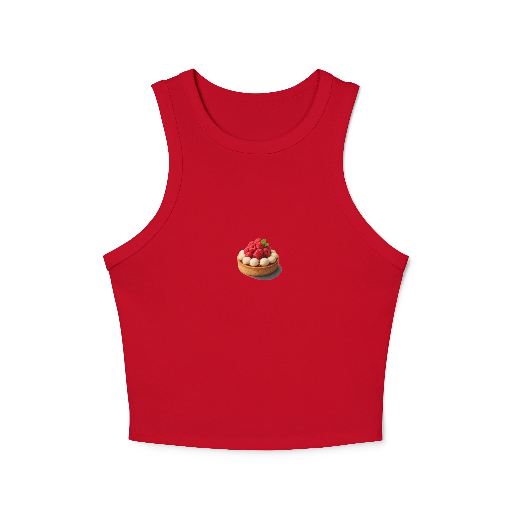 Strawberry Tart Illustration Tank Top | Mini Dessert Graphic