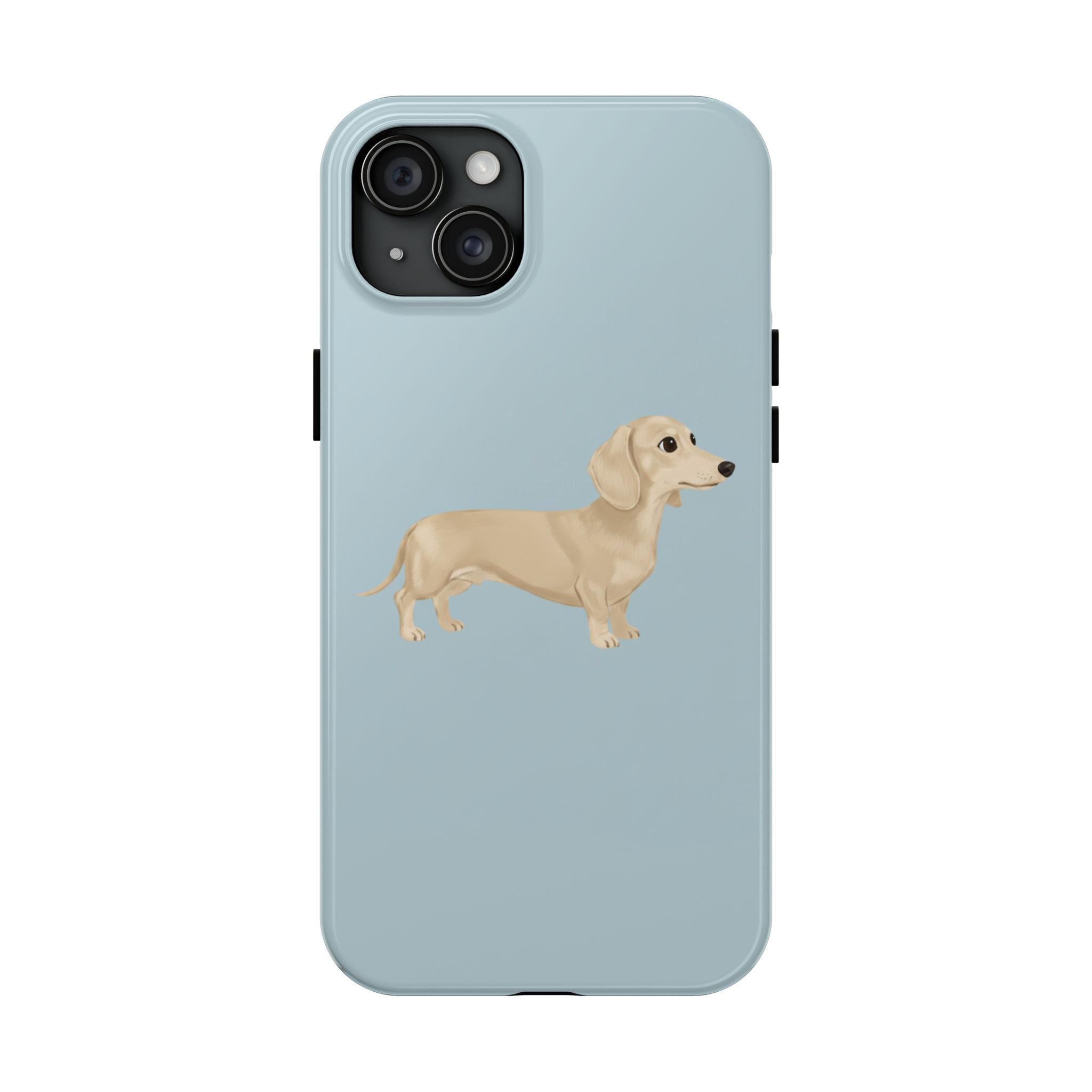 Tough Phone Cases, Dachshund Dog Blue Protective Cover, Strong Phone Shell, Rugged Device Case, Hard Smartphone Sleeve, Resilient Mobile