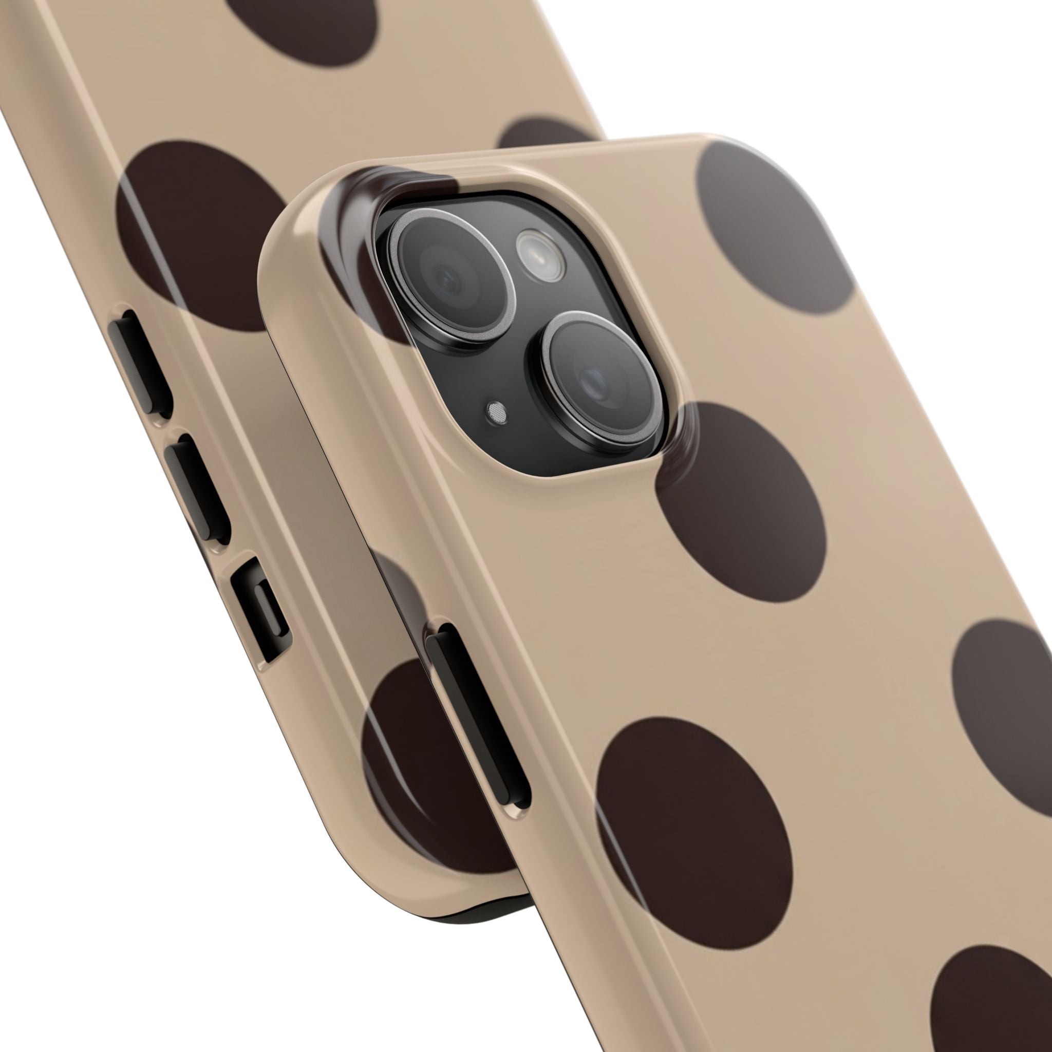 Stylish Polka Dot Phone Case for Trendy Protection, Cute Gift for Her, Phone Accessories, Everyday Fashion, Modern Design