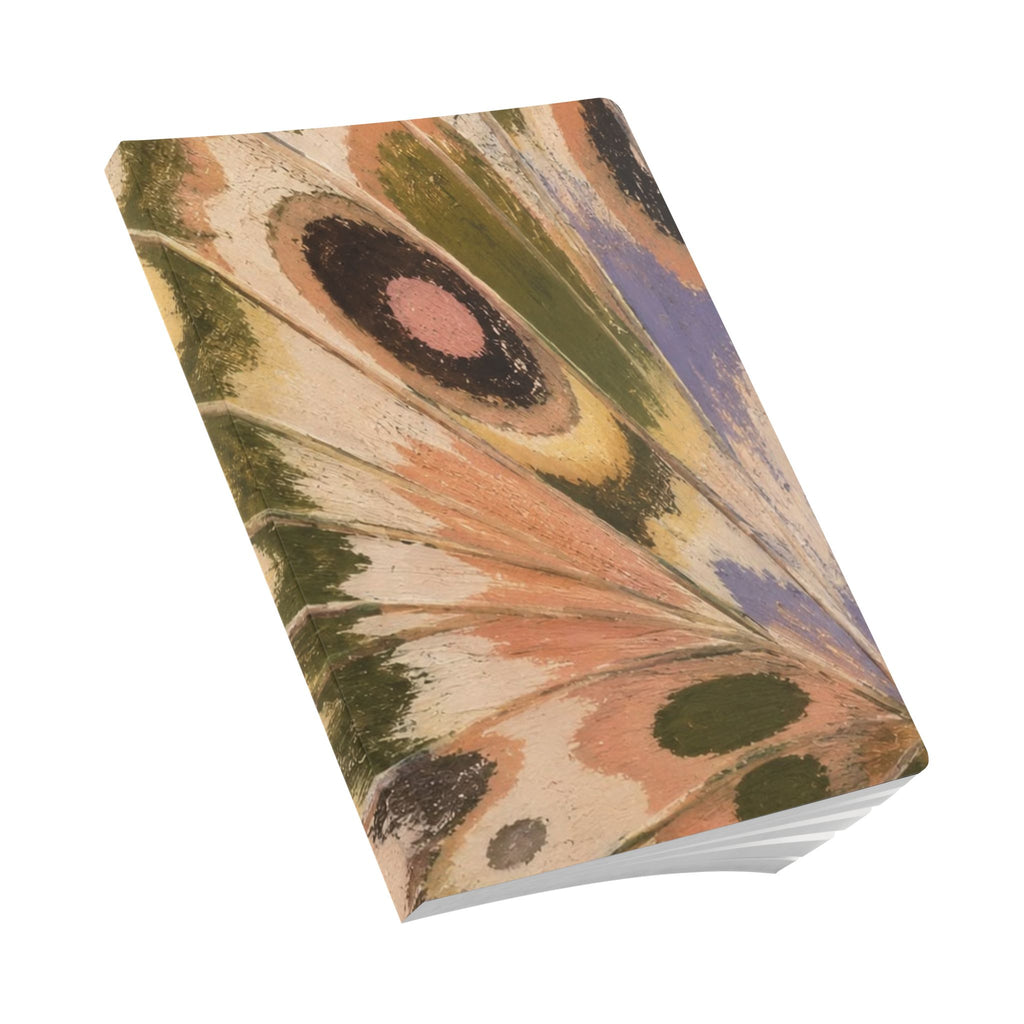 Abstract Marbled Feather Pattern Journal 5.75x8 Softcover Notebook | Pocket Sketchbook