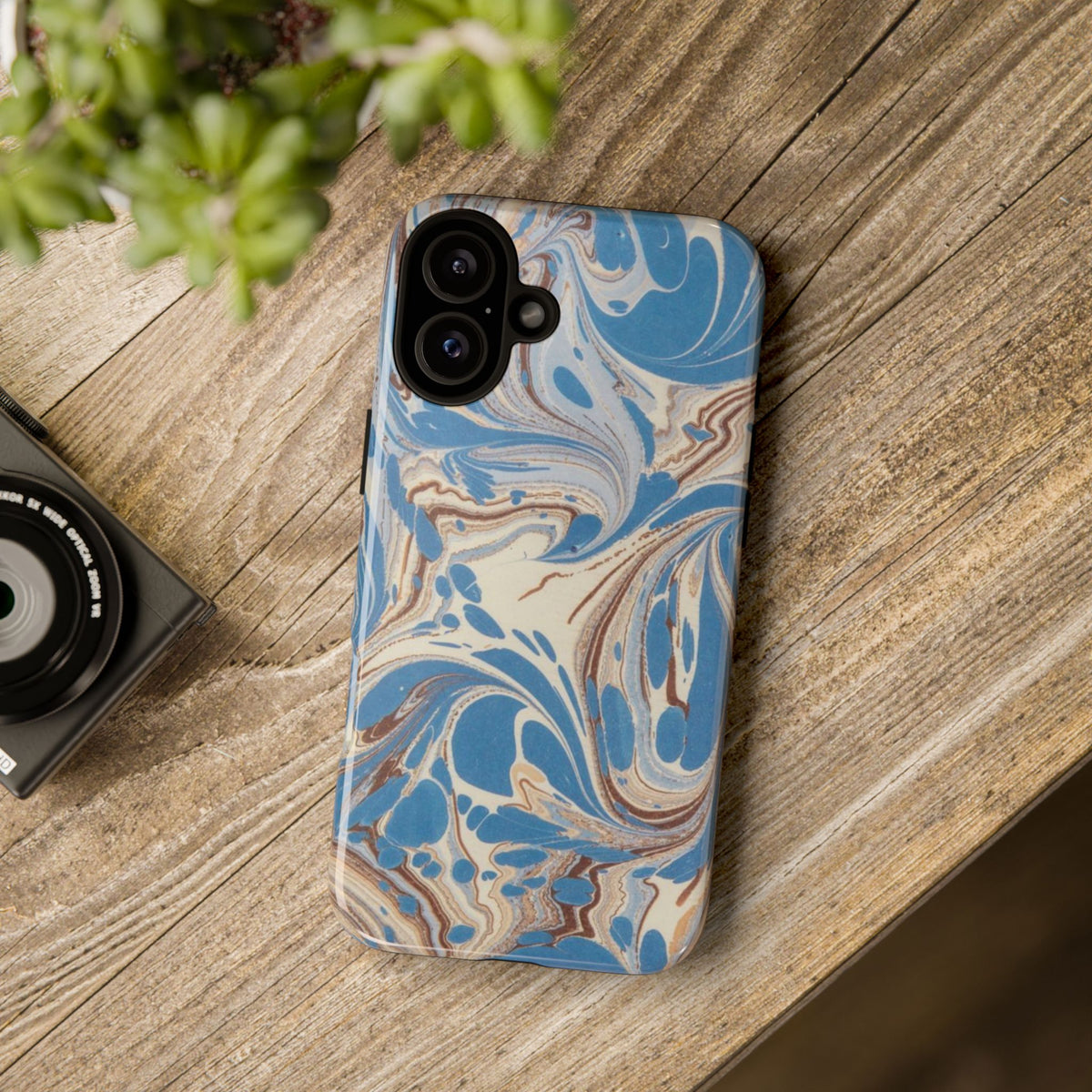 Blue Marble Swirl Phone Case