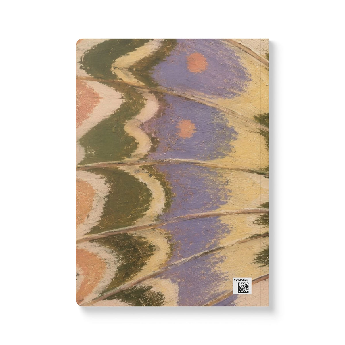 Abstract Marbled Feather Pattern Journal 5.75x8 Softcover Notebook | Pocket Sketchbook
