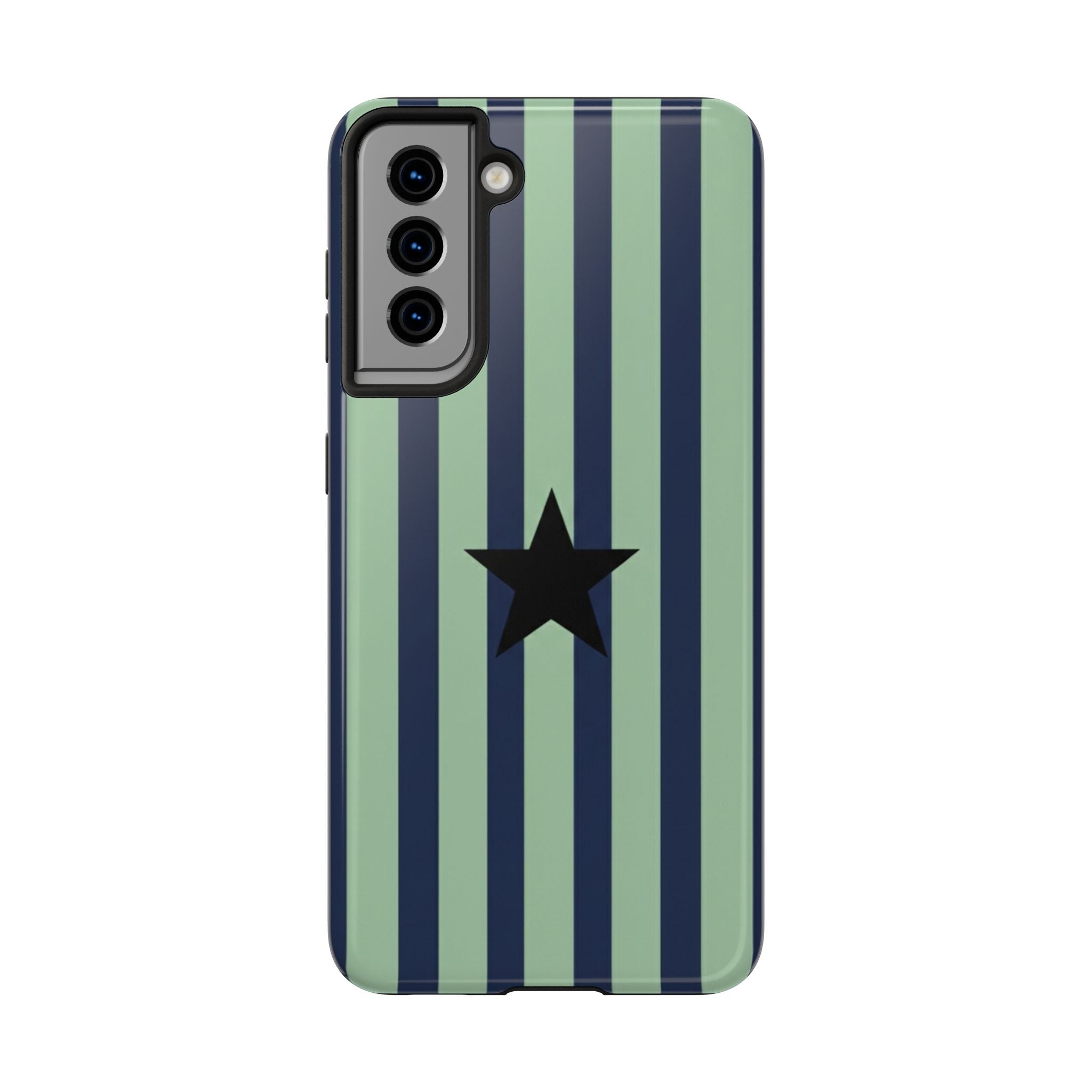 Stylish Tough Phone Cases, Durable Smartphone Covers, Trendy Tech Accessories, Unique Gifts for Teens, Striped Star Design