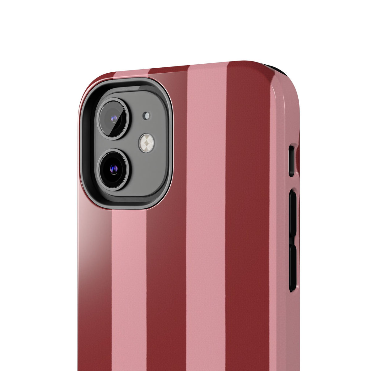 Striped Burgundy & Blush Phone Case