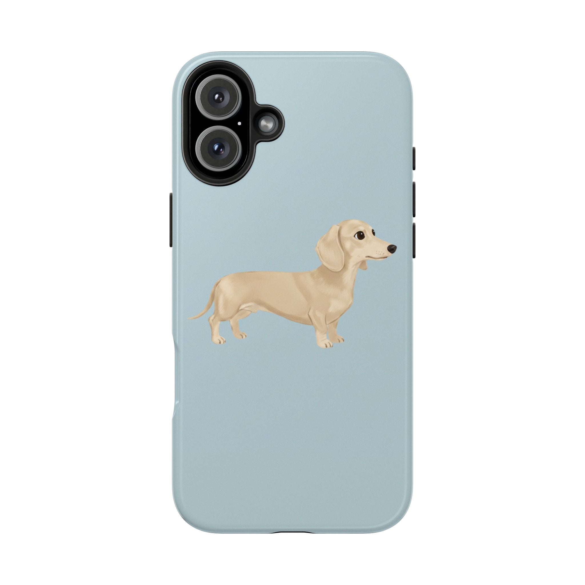 Tough Phone Cases, Dachshund Dog Blue Protective Cover, Strong Phone Shell, Rugged Device Case, Hard Smartphone Sleeve, Resilient Mobile