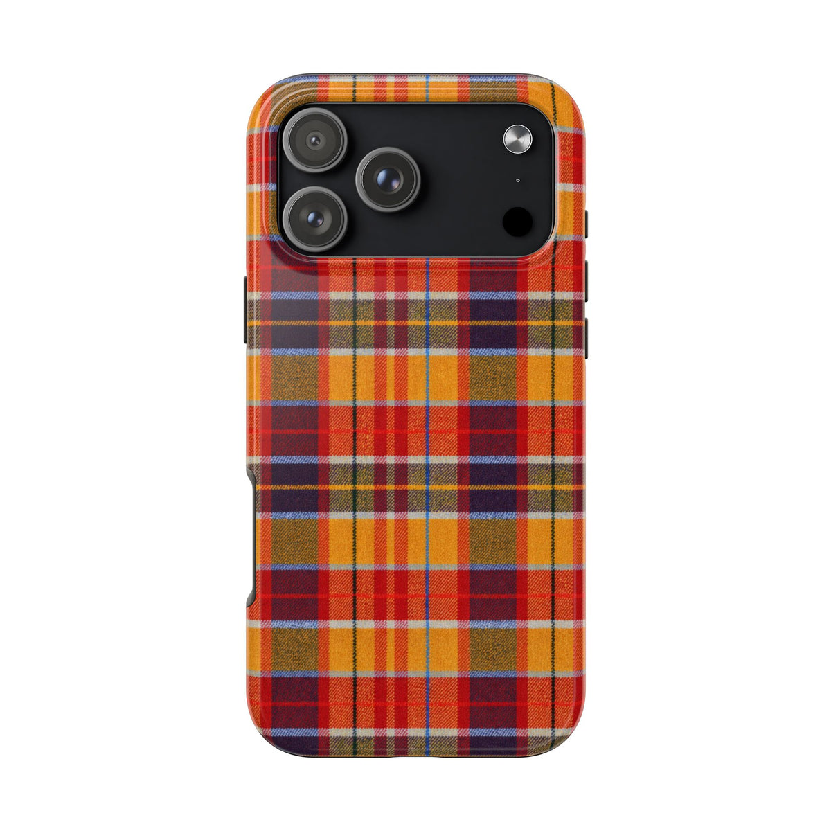 Autumn Plaid Tough Phone Case | Orange Red Yellow Plaid