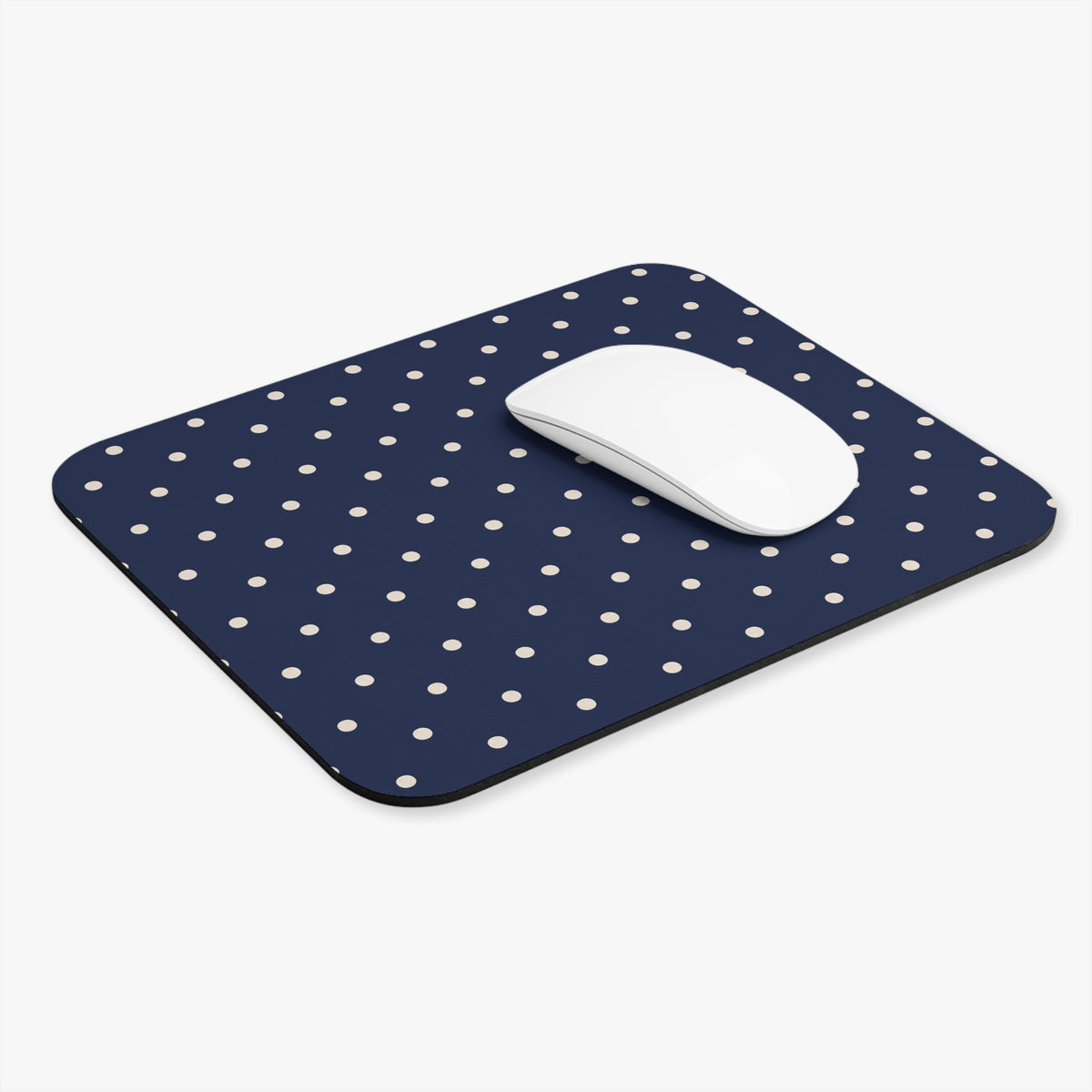 Navy Polka Dot Mouse Pad