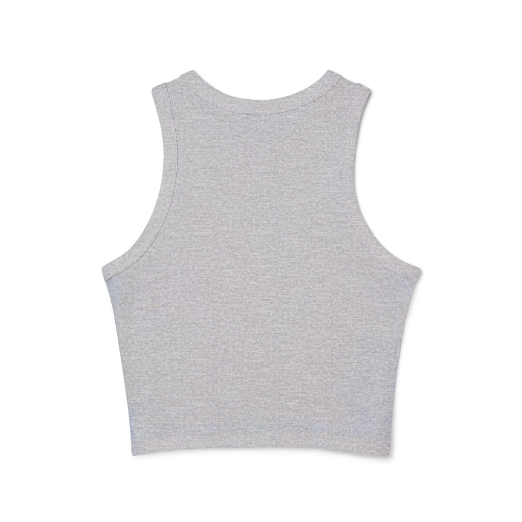 Pink Daisy Flower Crop Tank Top | Small Floral Graphic