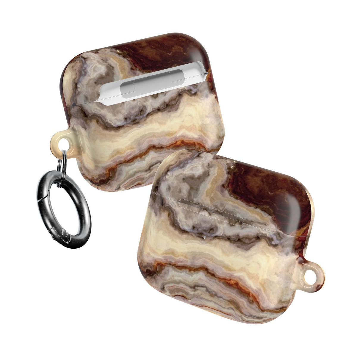 Brown Marble Pattern AirPod Case