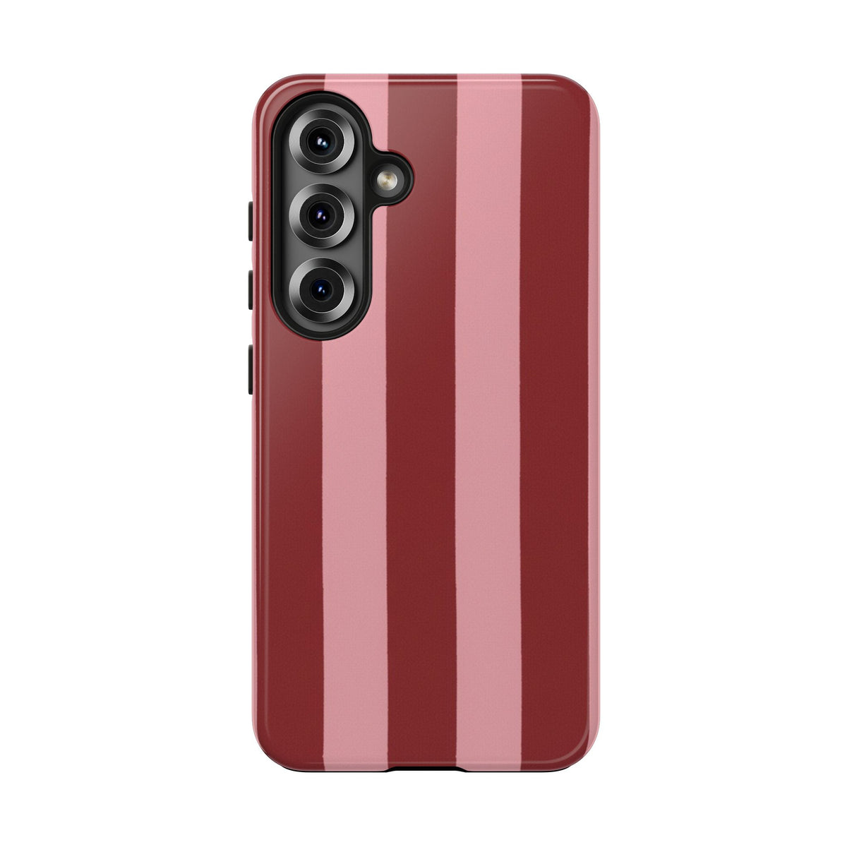 Striped Burgundy & Blush Phone Case