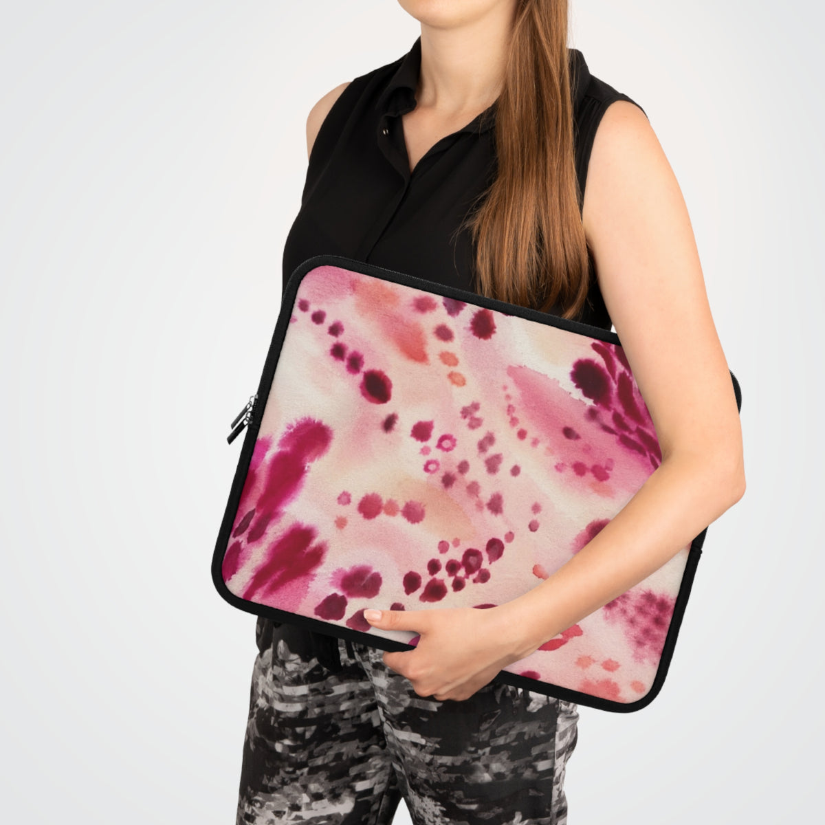 Pink Watercolor Laptop Sleeve