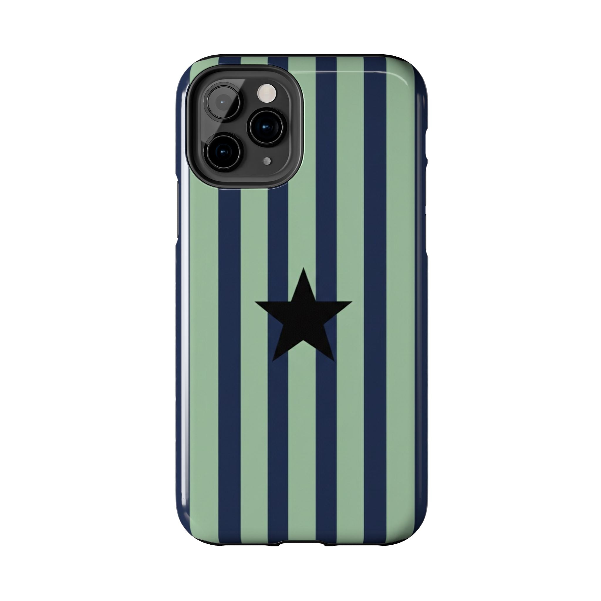 Stylish Tough Phone Cases, Durable Smartphone Covers, Trendy Tech Accessories, Unique Gifts for Teens, Striped Star Design