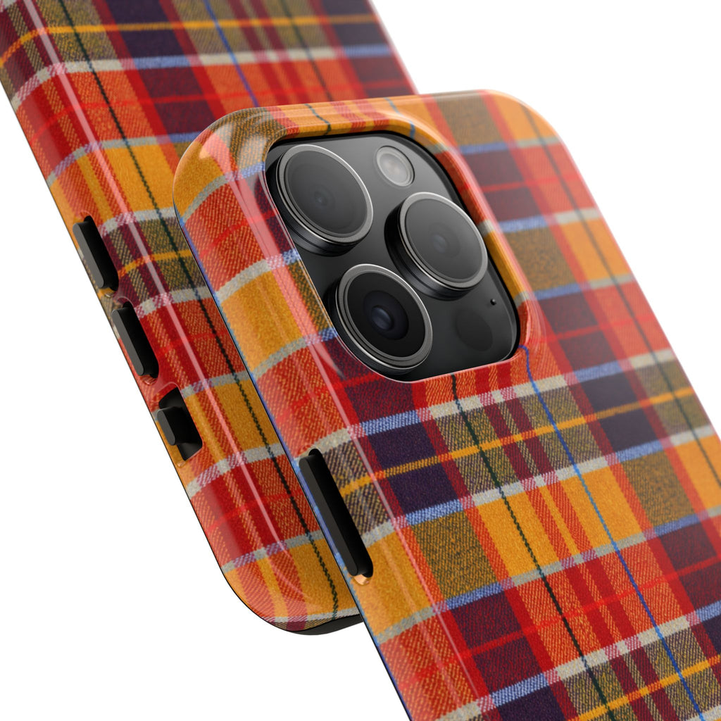 Autumn Plaid Tough Phone Case | Orange Red Yellow Plaid
