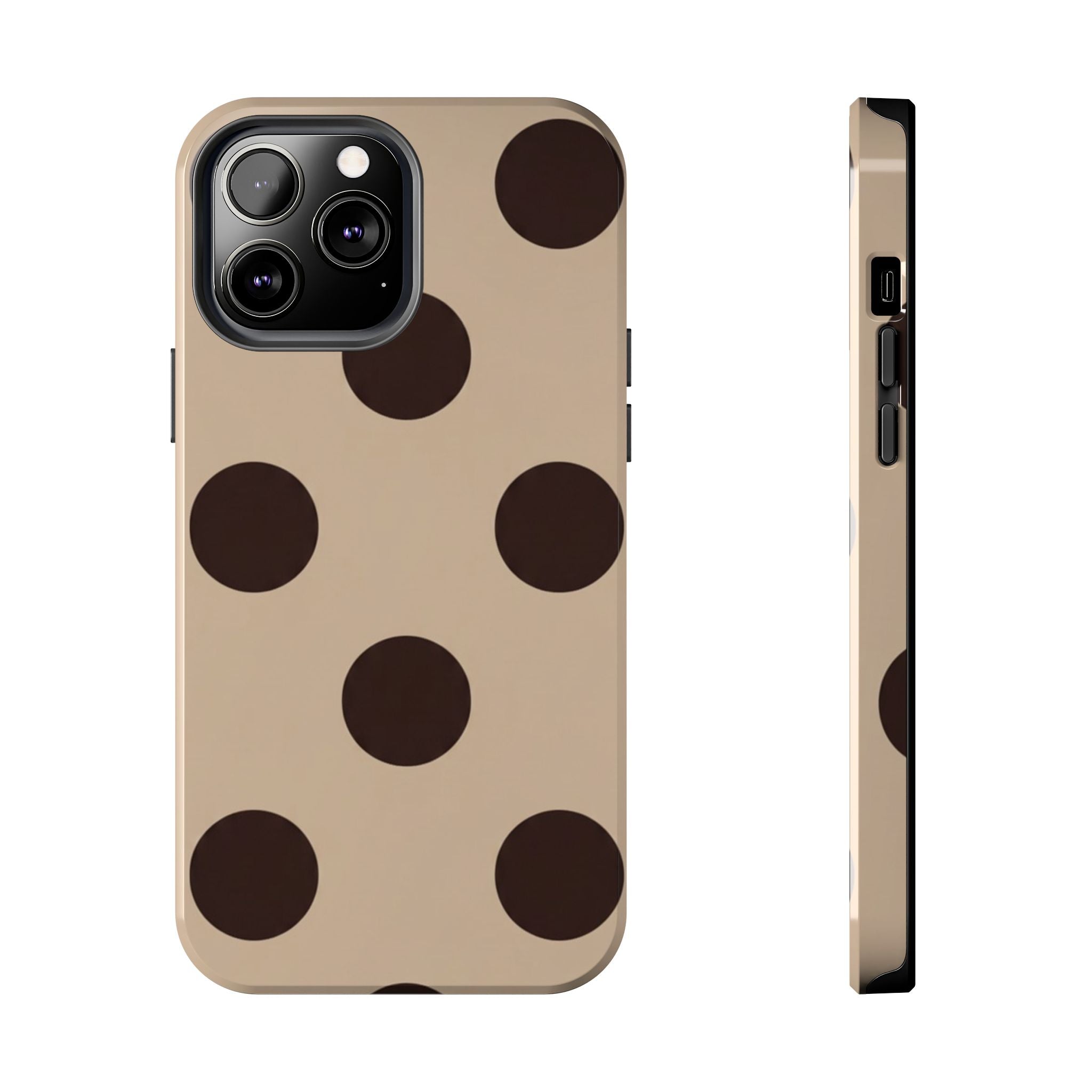 Stylish Polka Dot Phone Case for Trendy Protection, Cute Gift for Her, Phone Accessories, Everyday Fashion, Modern Design