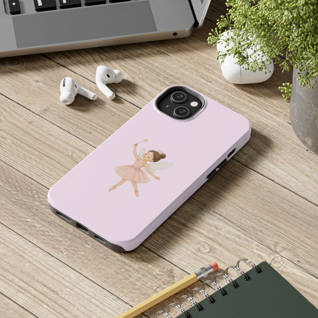 Pink Ballerina Tough Phone Case, Ballet Dancer Cute Phone Cover, Girly Protective Phone Case, Coquette Dancer Phone Accessories, Pretty Pink