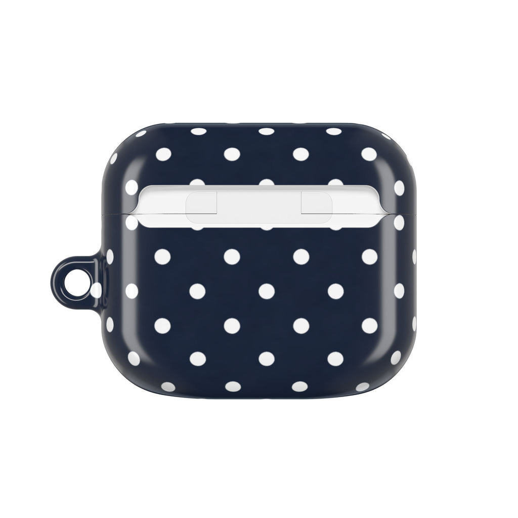 Navy Polka Dot AirPod Case
