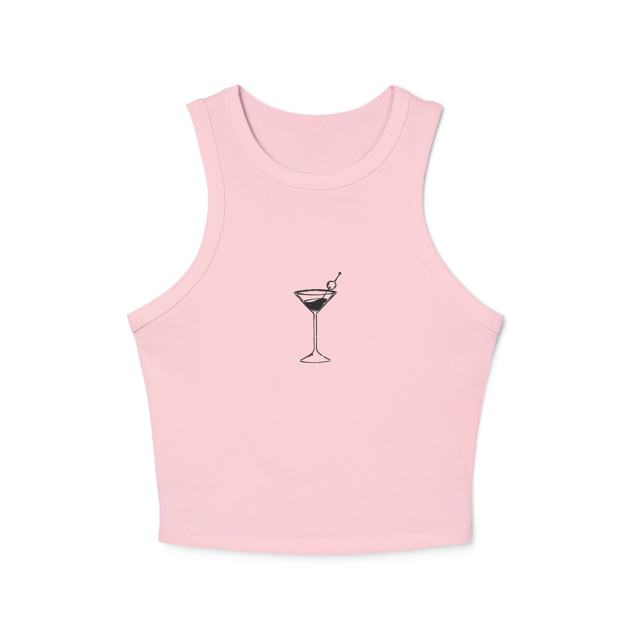 Minimal Martini Glass Tank Top | Cocktail Graphic Racerback
