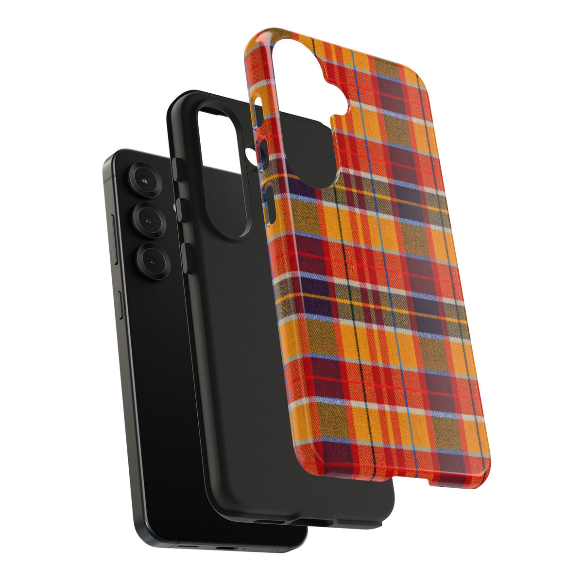 Autumn Plaid Tough Phone Case | Orange Red Yellow Plaid