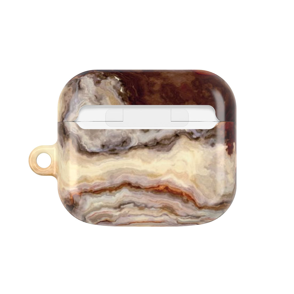 Brown Marble Pattern AirPod Case