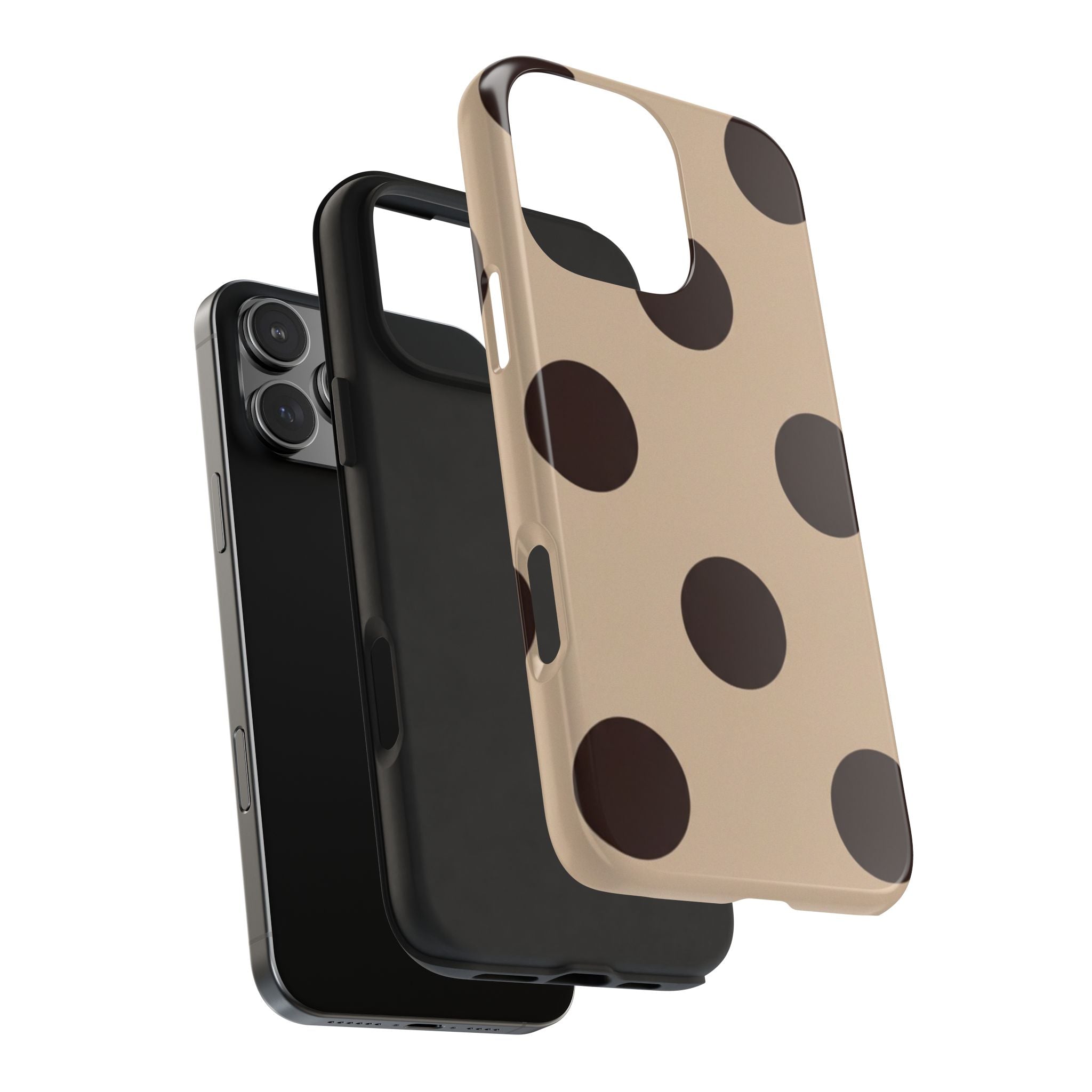 Stylish Polka Dot Phone Case for Trendy Protection, Cute Gift for Her, Phone Accessories, Everyday Fashion, Modern Design