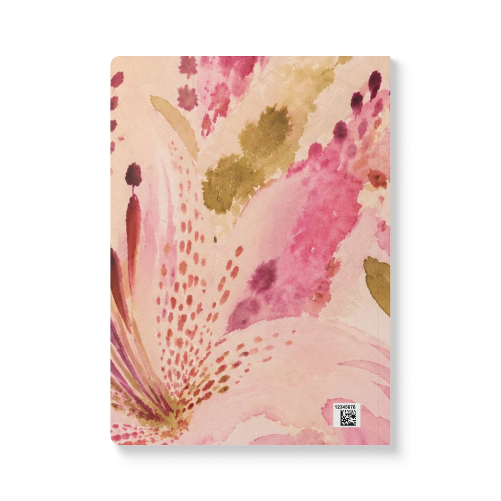 Pink Watercolor Floral Softcover Journal | Floral Notebook