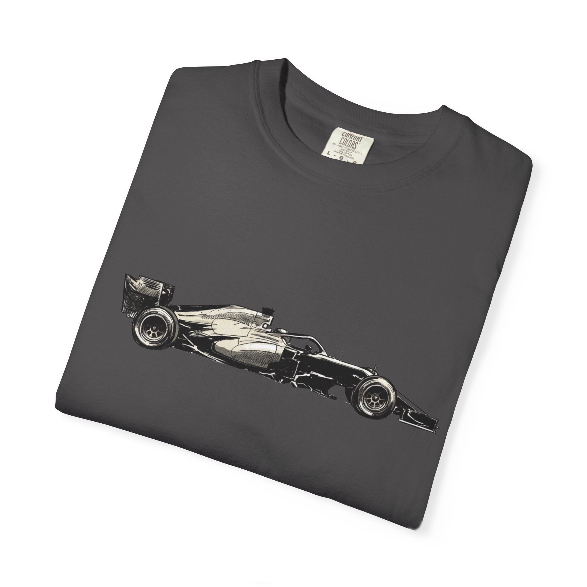 Vintage F1 Car Unisex Garment-Dyed T-shirt, Racing Tee, Motorsport Shirt, Race Car Lover Gift, Car Enthusiast Top