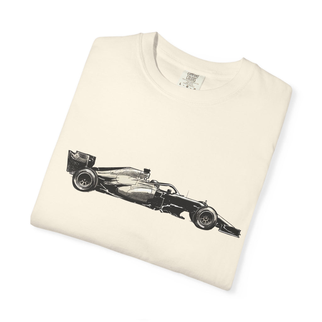 Vintage F1 Car Unisex Garment-Dyed T-shirt, Racing Tee, Motorsport Shirt, Race Car Lover Gift, Car Enthusiast Top